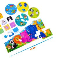 Розвиваючий набір 3 в 1 VLADI TOYS VT2901-04 Зоосвіт  Фото №0