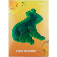 Картон кольоровий односторонній Kite K21-1257 10 кольорів