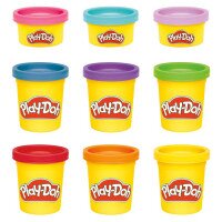 9 баночек с массой для лепки Play-Doh F7965 Разноцветный  Фото №0