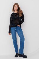Пуловер однотонный женский Femme 1016 One Size Черный (2000989871149D)  Фото №0