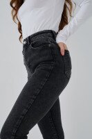 Джинсы Slim Fit женские On me 3103 baza 38 Темно-серый (2000989542094D)  Фото №1