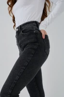 Джинсы Slim Fit женские On me 3103 baza 44 Темно-серый (2000989542124D)  Фото №1