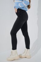 Джинсы однотонные женские Karol D-558 34 Черный (2000990216465D)  Фото №0