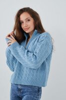 Джемпер однотонний жіночий Park karon 8005 One Size Блакитний (2000989849704D)  Фото №0