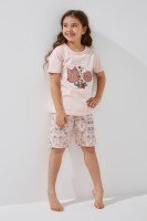 Піжама для дівчинки Mini Moon 6374 110 см Персиковий