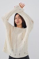 Джемпер однотонный женский Femme 1002 One Size Молочный (2000989870630D)  Фото №1