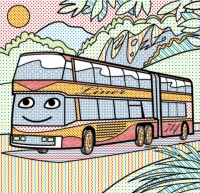 Книга &quot;Водяні розмальовки. Автобуси&quot; 8144 (9789669878144)  Фото №1