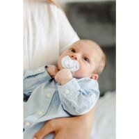 Пустышка силиконовая симметричная 0-6 мес ROYAL BABY 2 шт. - голубая 22 / 650_blu (2000904382958)  Фото №2