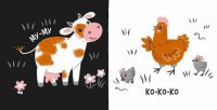 Книга &quot;Моя контрастная книга: Зверята и звуки&quot; Ранок А1703007У Черно-белый  Фото №0