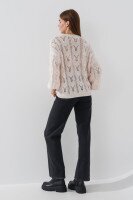 Джемпер однотонний жіночий Femme 2022 One Size Молочний (2000990221407D)  Фото №3