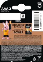 Батарейки DURACELL Basic 77133 AAA1.5V LR03 2 шт на блистере  Фото №0