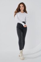 Джинсы Slim Fit женские On me 3103 baza 38 Темно-серый (2000989542094D)  Фото №0