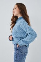 Джемпер однотонний жіночий Park karon 8005 One Size Блакитний (2000989849704D)  Фото №2