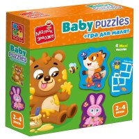 Купить Игра развивающая с пазлами "Лесные звери" Vladi Toys VT1722-26 Артикул: 4820234765447 Миниатюра фотографии № 1