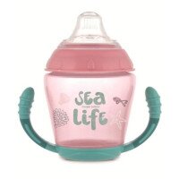 Canpol babies Кружка непроливайка з м&#039;яким силіконовим носиком 230 мл Sea Life - рожева 56/501_pin (5903407565019)