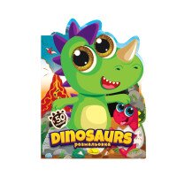 Купить Издание для досуга серия "Миласики" книга-раскраска "Dinosaurs" Апельсин PM-83-02 Разноцветный Артикул: 9786178275723 Миниатюра фотографии № 1