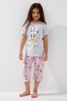 Пижама для девочки Mini Moon 9069 110 см Серый