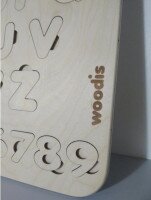 Абетка-сортер 2в1 Woodis англійська 2В1-А (2000989669487)  Фото №1