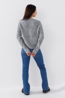 Джемпер однотонний жіночий Park karon 8028 One Size Сірий (2000989850670W)  Фото №2