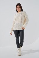 Джемпер однотонный женский Femme 1002 One Size Молочный (2000989870630D)  Фото №0