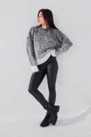 Джемпер однотонний жіночий Femme 10102 One Size Чорний (2000990349545W)  Фото №0