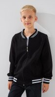 Бомбер однотонный для мальчика Deniz 2514 146 см Черный