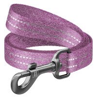 Поводок для собак WAUDOG Re-cotton светоотражающий, S, ш. 15 мм, дл. 150 см Фиолетовый (4823089337449)
