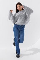 Джемпер однотонный женский Femme 10100 One Size Серый (2000990184450W)  Фото №0