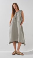 Платье однотонное женское Poncik 25099 One Size Серо-оливковый