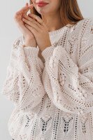 Джемпер однотонний жіночий Femme 2022 One Size Молочний (2000990221407D)  Фото №1