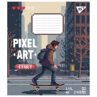 Зошит учнівський &quot;Pixel art&quot;  YES 767212 12 арк. Різнокольоровий
