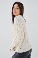 Джемпер однотонный женский Femme 1002 One Size Молочный (2000989870630D)  Фото №2