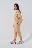 Спортивні штани жіночі On me Onme-07 baza S Бежевий (2000990043382W)  Фото №1