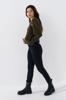 Джинсы Slim Fit женские Karol 23321-S 34 Черный (2000990248305D)  Фото №1