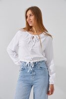 Блуза однотонна жіноча On me 901 XS Білий