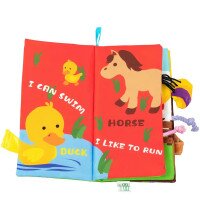 Купить Игрушка-книга текстильная "Хвостики" Домашние животные Baby Team 8725 Разноцветный Артикул: 2000990145888 Миниатюра фотографии № 3