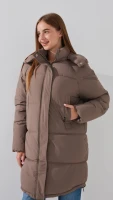 Купити Куртка однотонна жіноча On me 2431-F341 2XL Кавовий Артикул: 2000999164200 Фото мініатюра № 1