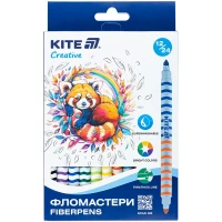 Фломастери двосторонні Creative Kite K-1151 12 шт. 24 кольори