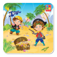 Купити Гра розвиваюча з пазлами "Малюк зможе "Пірати" Vladi Toys VT3204-20 Різнокольоровий Артикул: 4820234764334 Фото мініатюра № 2