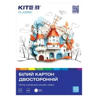 Картон двухсторонний Classic Kite K-254 10 л. Белый