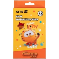 Пластилін восковий Kite Garfield THEATRICAL 2024 GF25-086 12 кольорів Різнокольоровий
