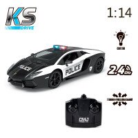 Автомобиль KS DRIVE на р/у – LAMBORGHINI AVENTADOR POLICE (1:14, 2.4Ghz) 114GLPCWB Разноцветный (6900007341417)  Фото №6