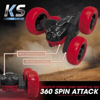 Автомобиль KS DRIVE на р/у – ТРЮКОВОЙ (2.4Ghz,) STURBWB Красно – черный (5060733684286)  Фото №10