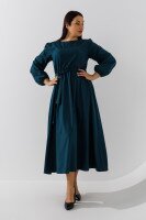 Платье однотонное женское On me 2513-1 2XL Зеленый