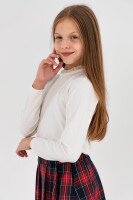 Блуза однотонна для дівчинки Ecrin 2050 134 см Молочний (2000990475992D)(SC)  Фото №1