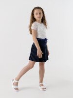 Блуза однотонная для девочки Perix 5010 152 см Молочный (2000990480088D)(SC)  Фото №2