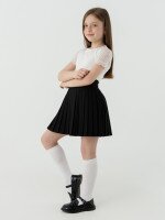 Блуза однотонная для девочки Perix 5015 116 см Молочный (2000990480002D)(SC)  Фото №5