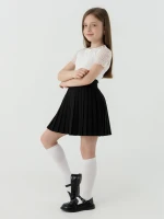 Блуза однотонная для девочки Perix 5015 116 см Молочный (2000990480002D)(SC)  Фото №5