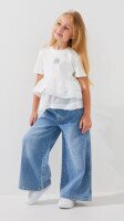 Купить Блуза однотонная для девочки DomeiLand 851050 104 см Белый Артикул: 2000999436840 Миниатюра фотографии № 3