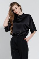 Блуза однотонная женская LEFON 71329 36 Черный (2000990424396A)  Фото №1